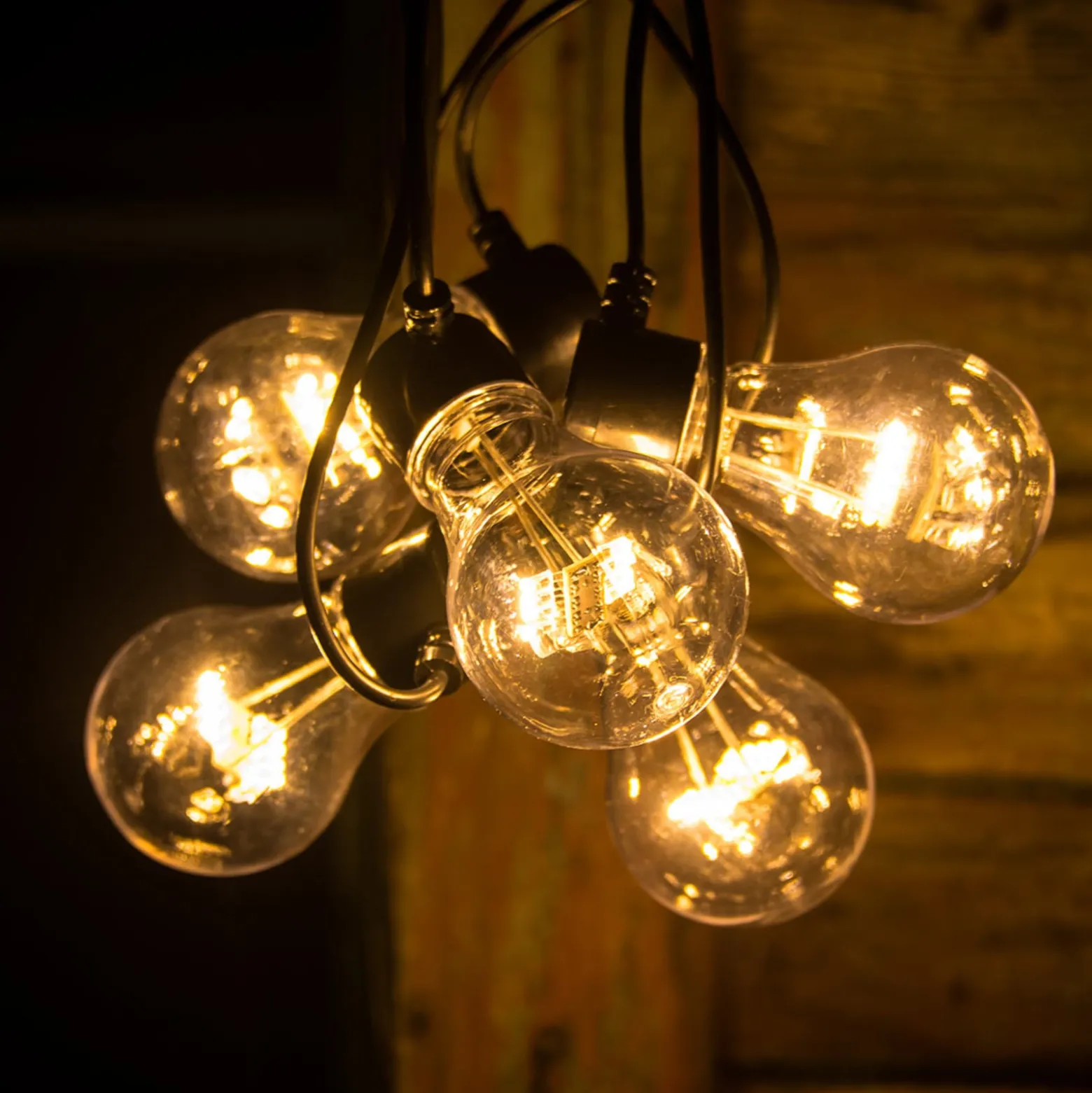 LED-Lichterkette Glühfadenoptik bernstein 5-flg.