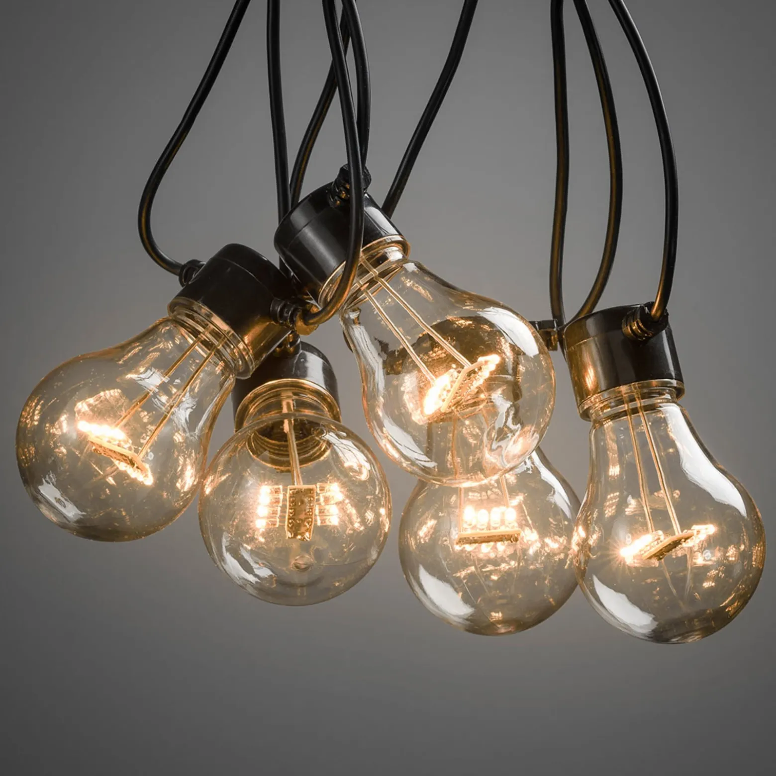 LED-Lichterkette Glühfadenoptik bernstein 5-flg.