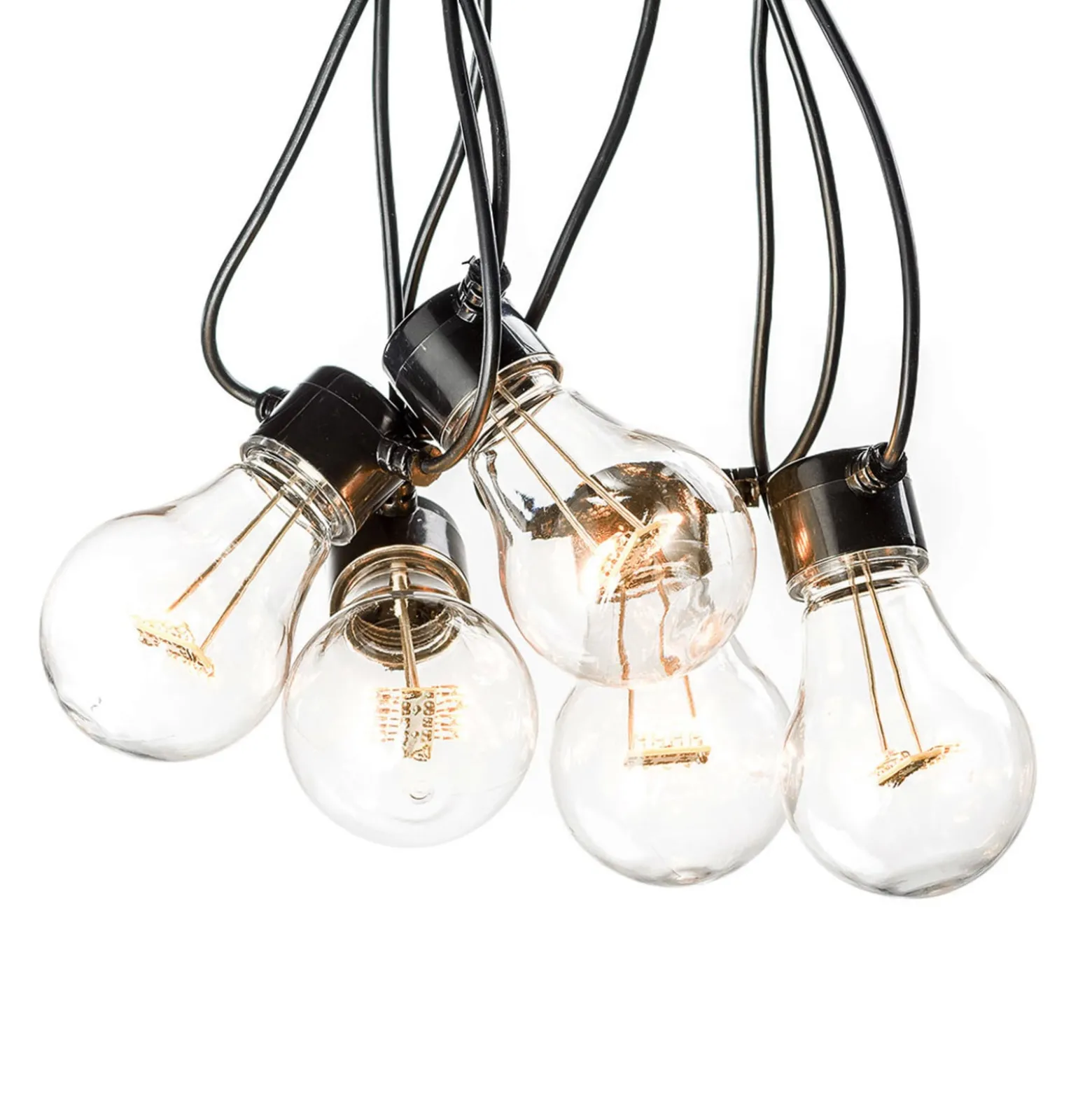 LED-Lichterkette Glühfadenoptik bernstein 5-flg.