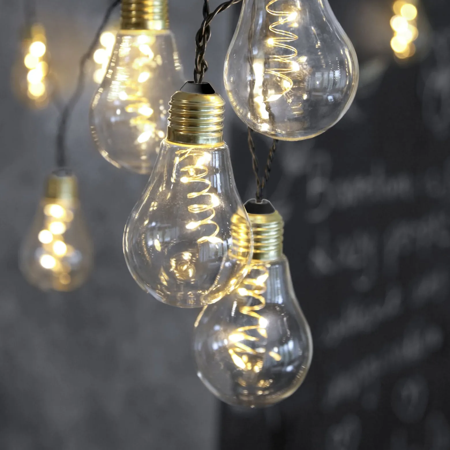LED-Lichterkette Glow, Glas, klar