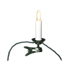 LED-Lichterkette Topbirnen IP20 amber 16-flammig