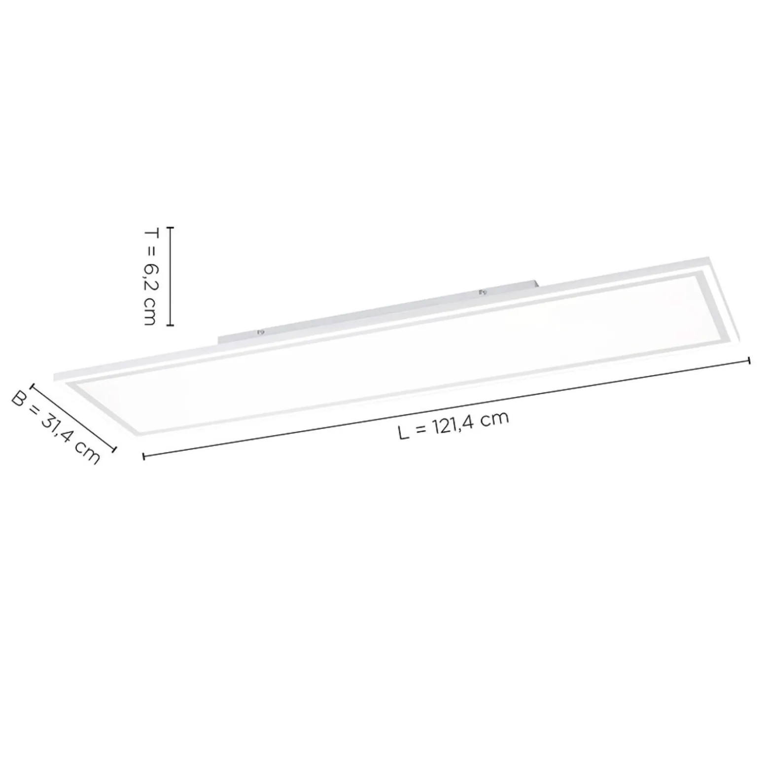 LED-Panel Edging, tunable white, 121x31 cm