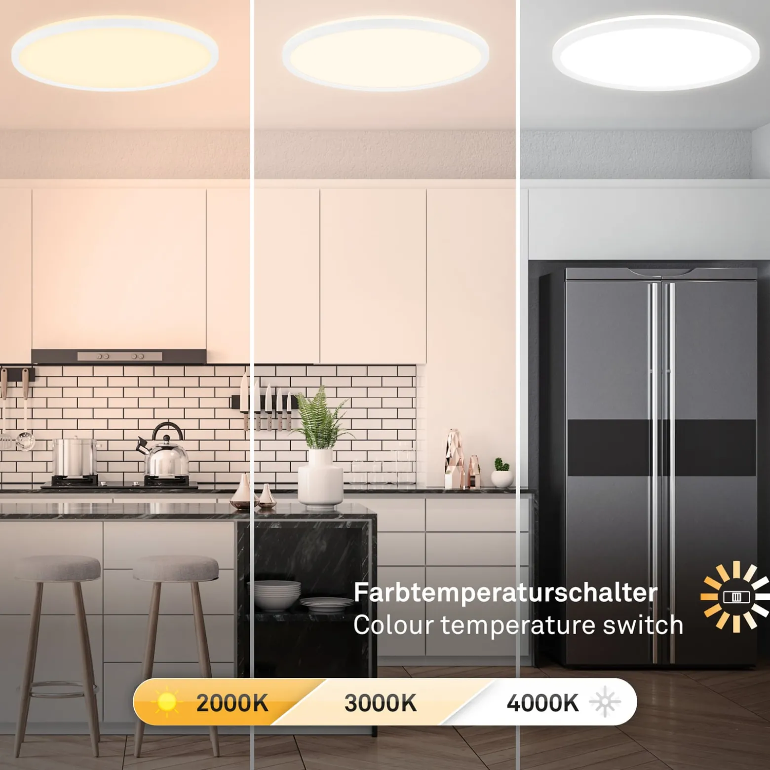 LED-Panel 7557 Lichtfarbe einstellbar, Ø 42 cm