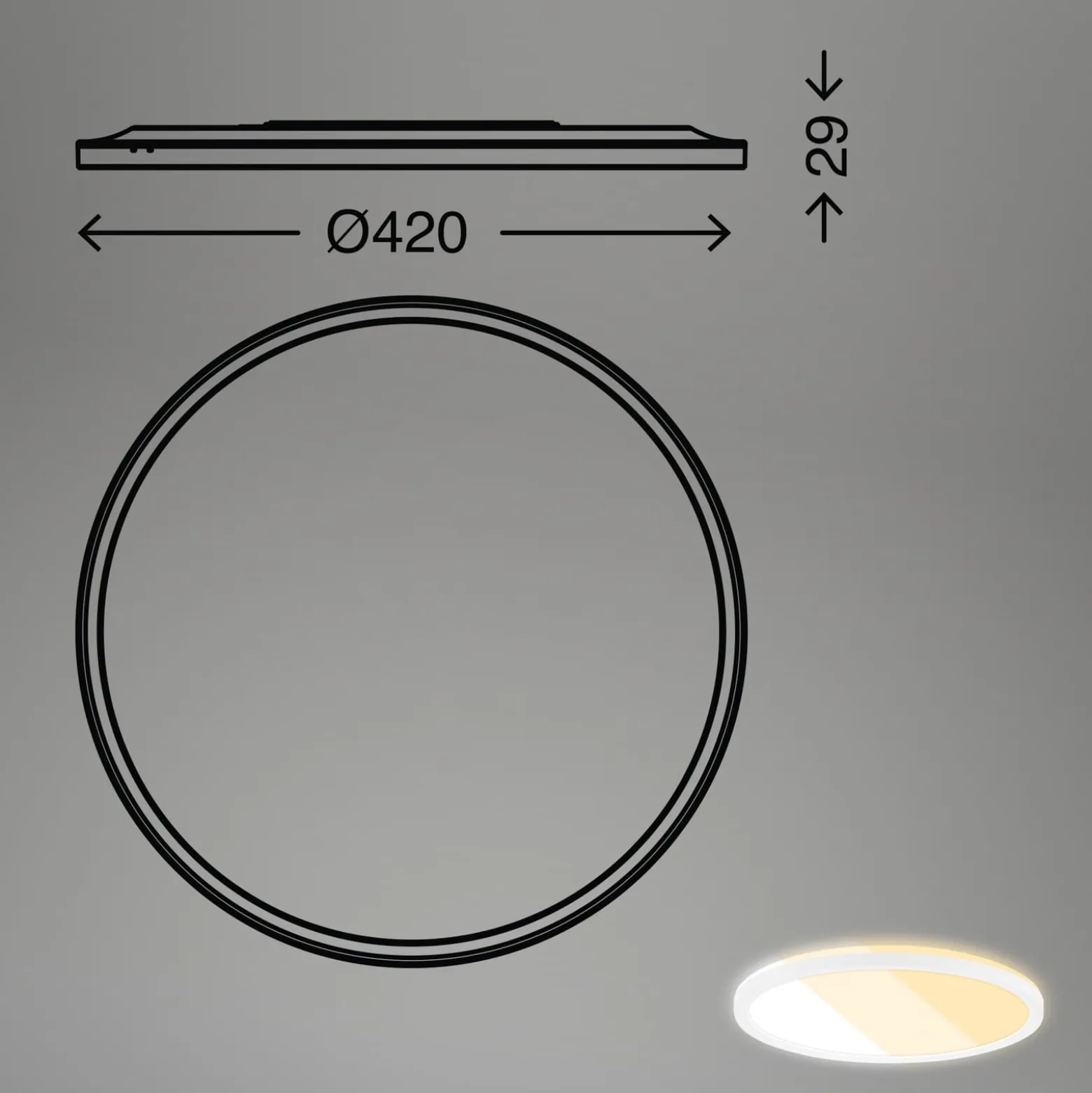 LED-Panel 7557 Lichtfarbe einstellbar, Ø 42 cm