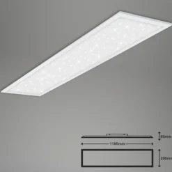 LED-Panel Pallas, weiß, dimmbar, CCT, 119,5x29,5cm