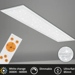 LED-Panel Pallas, weiß, dimmbar, CCT, 119,5x29,5cm