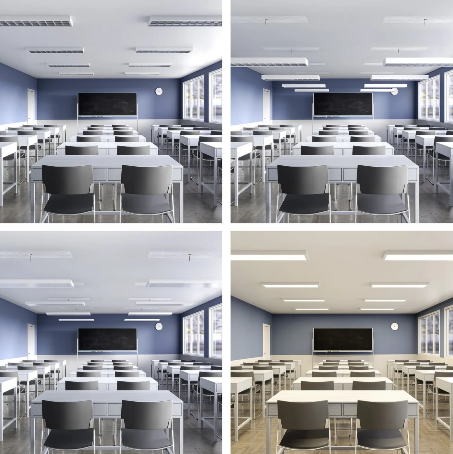 LED-Panel PRO OFFICE SANO, 123 x 33 cm, dim, weiß Metall CCT