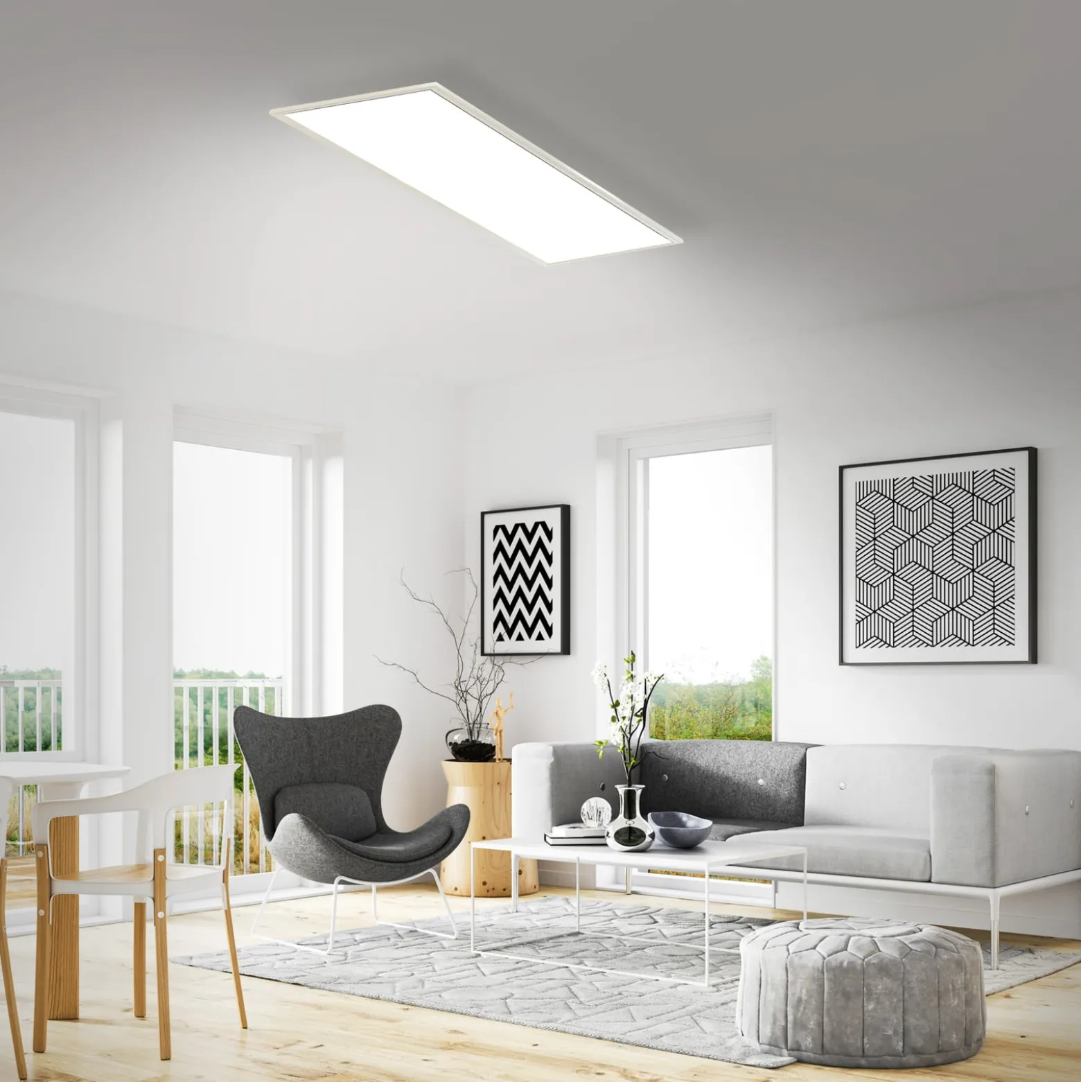 LED-Panel Simple, weiß, ultraflach, 119,5x29,5cm