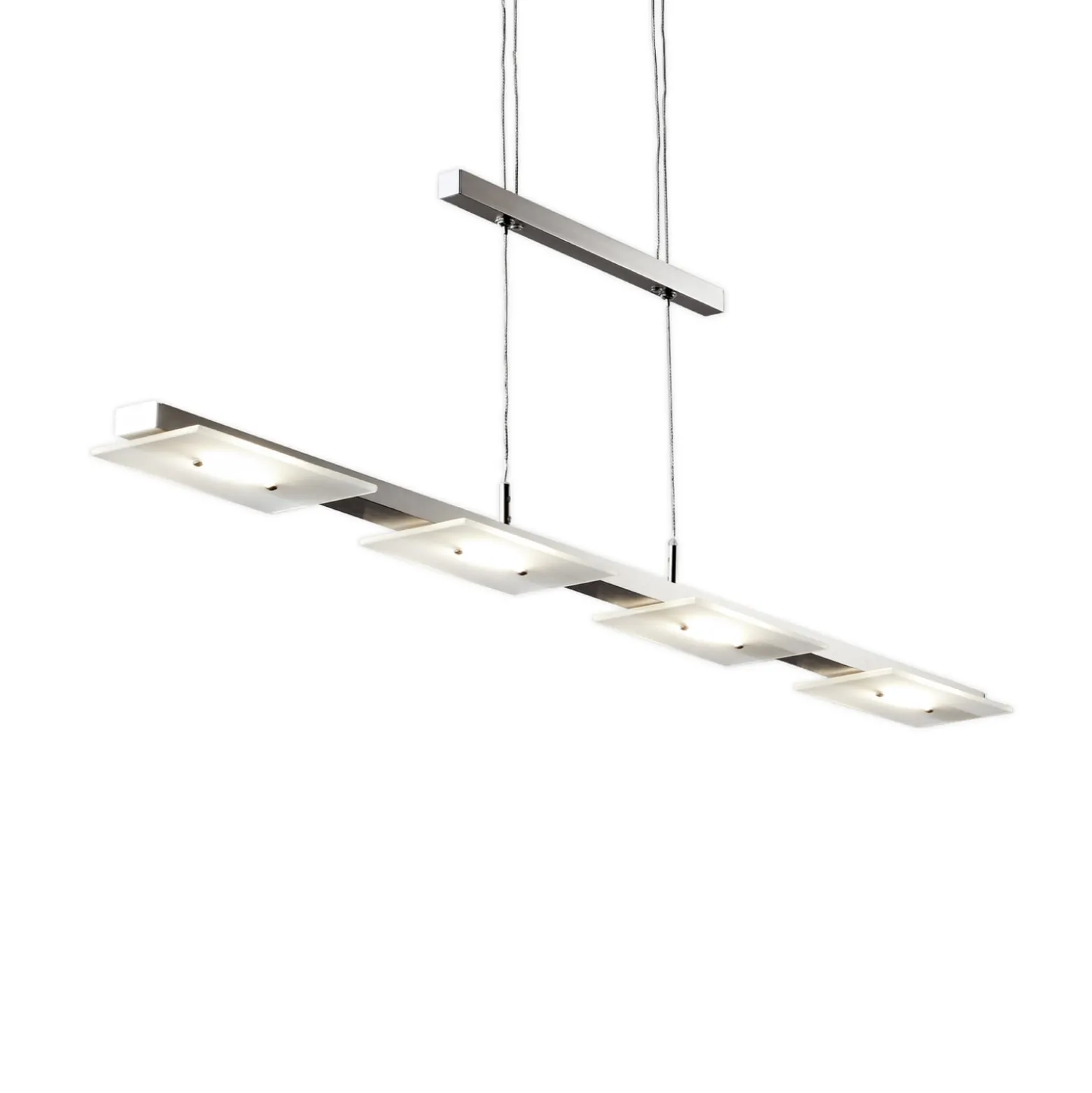 LED-Pendel Dina, 4-fl., nickel, höhenverstellbar, 3.000 K
