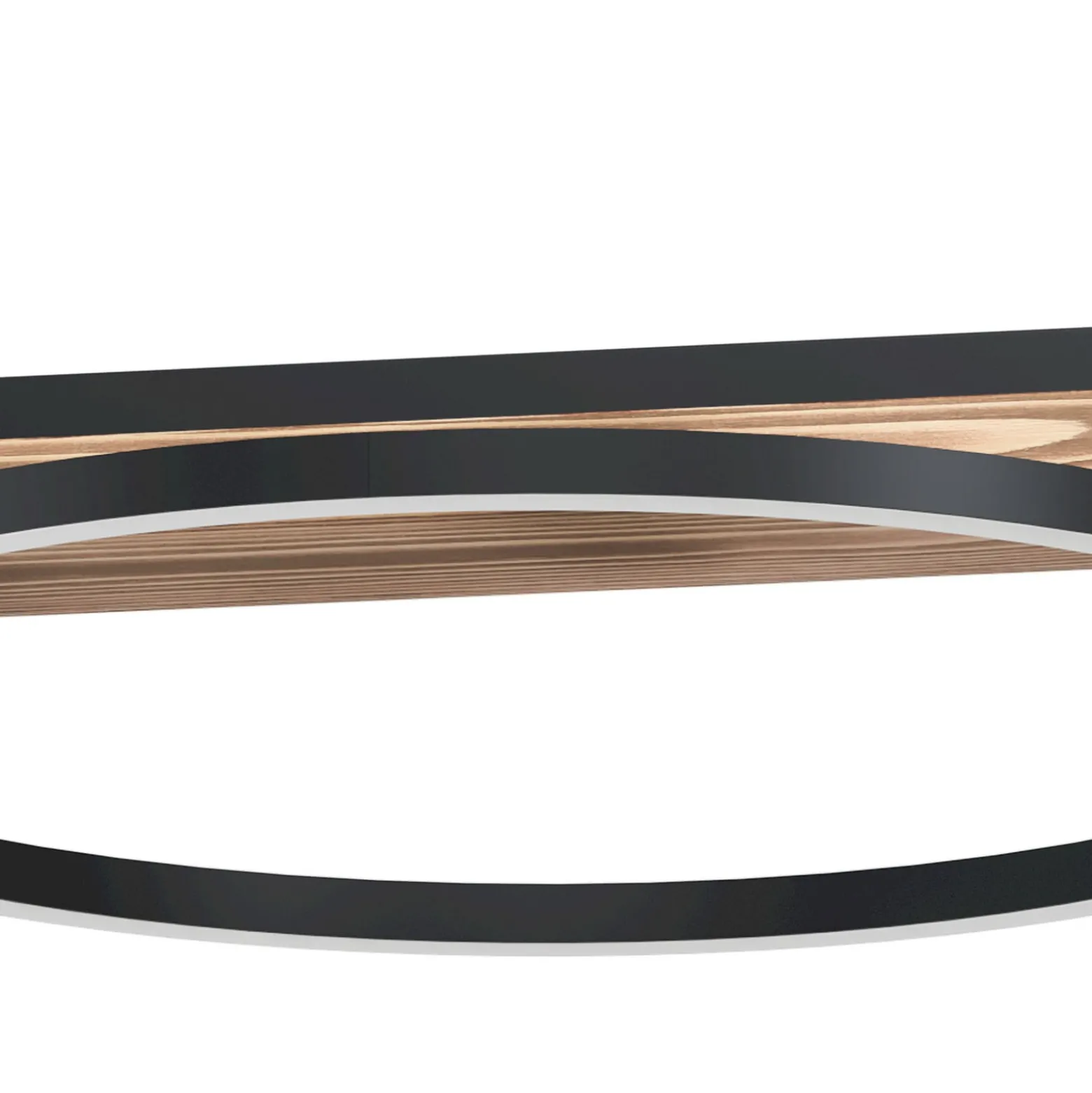 LED-Pendellampe Boyal, braun, Länge 101 cm, Holz, 3-flg.