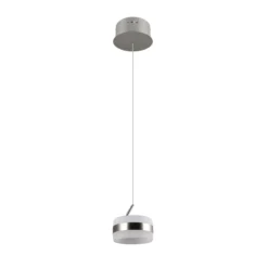 LED-Pendellampe Dios, nickelfarben, Ø 15cm, Metall, CCT
