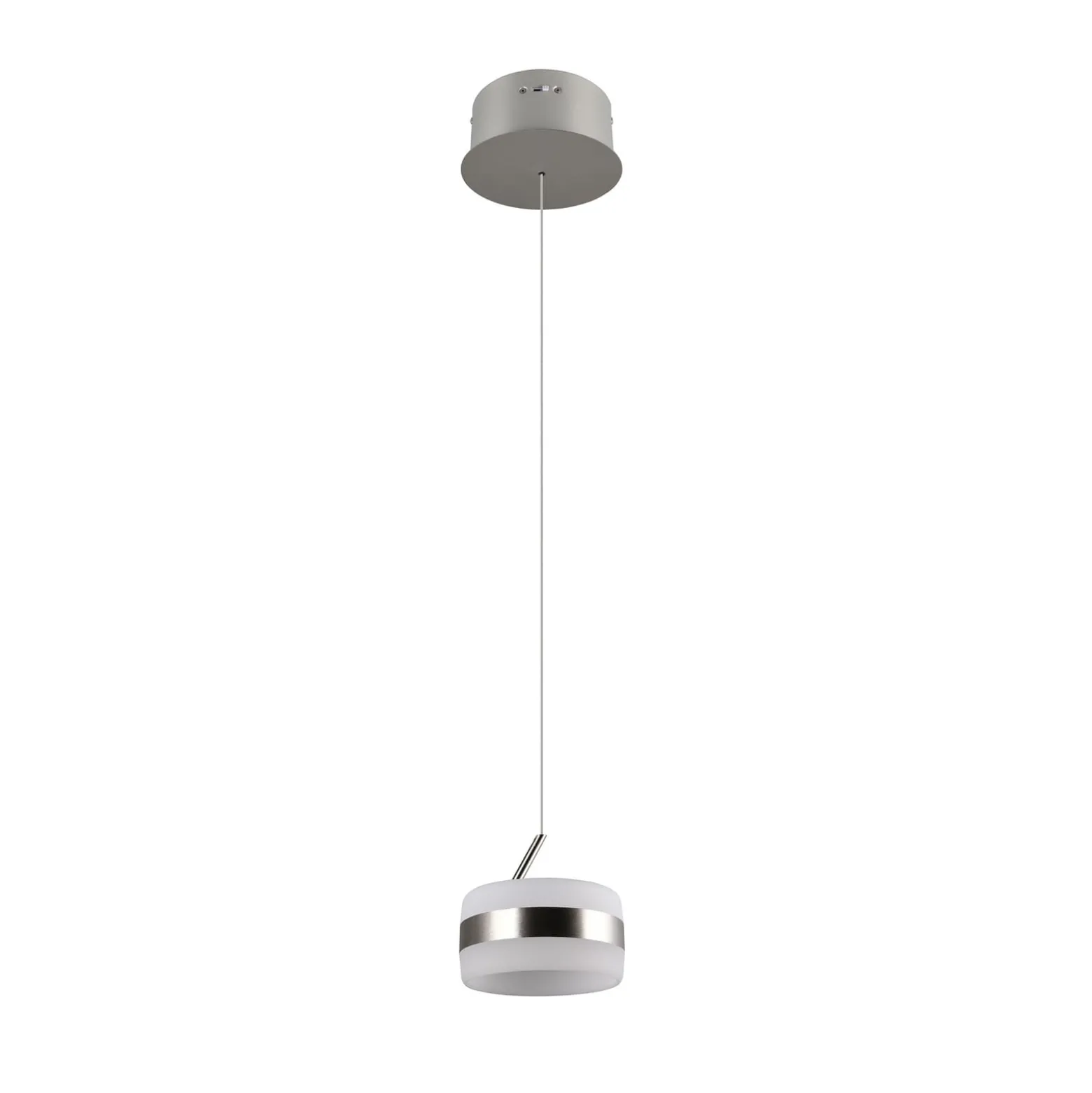 LED-Pendellampe Dios, nickelfarben, Ø 15cm, Metall, CCT