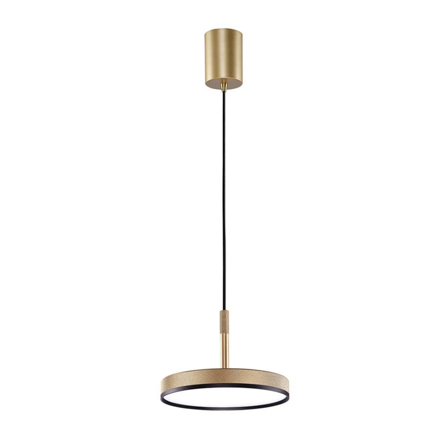 LED-Pendellampe Don, goldfarben, Ø 20 cm, Metall