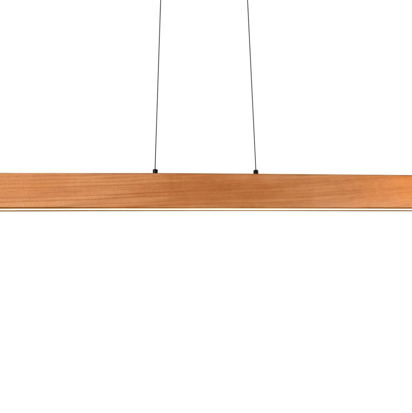 LED-Pendellampe Edgewood, Länge 150 cm, holzfarben Holz, CCT
