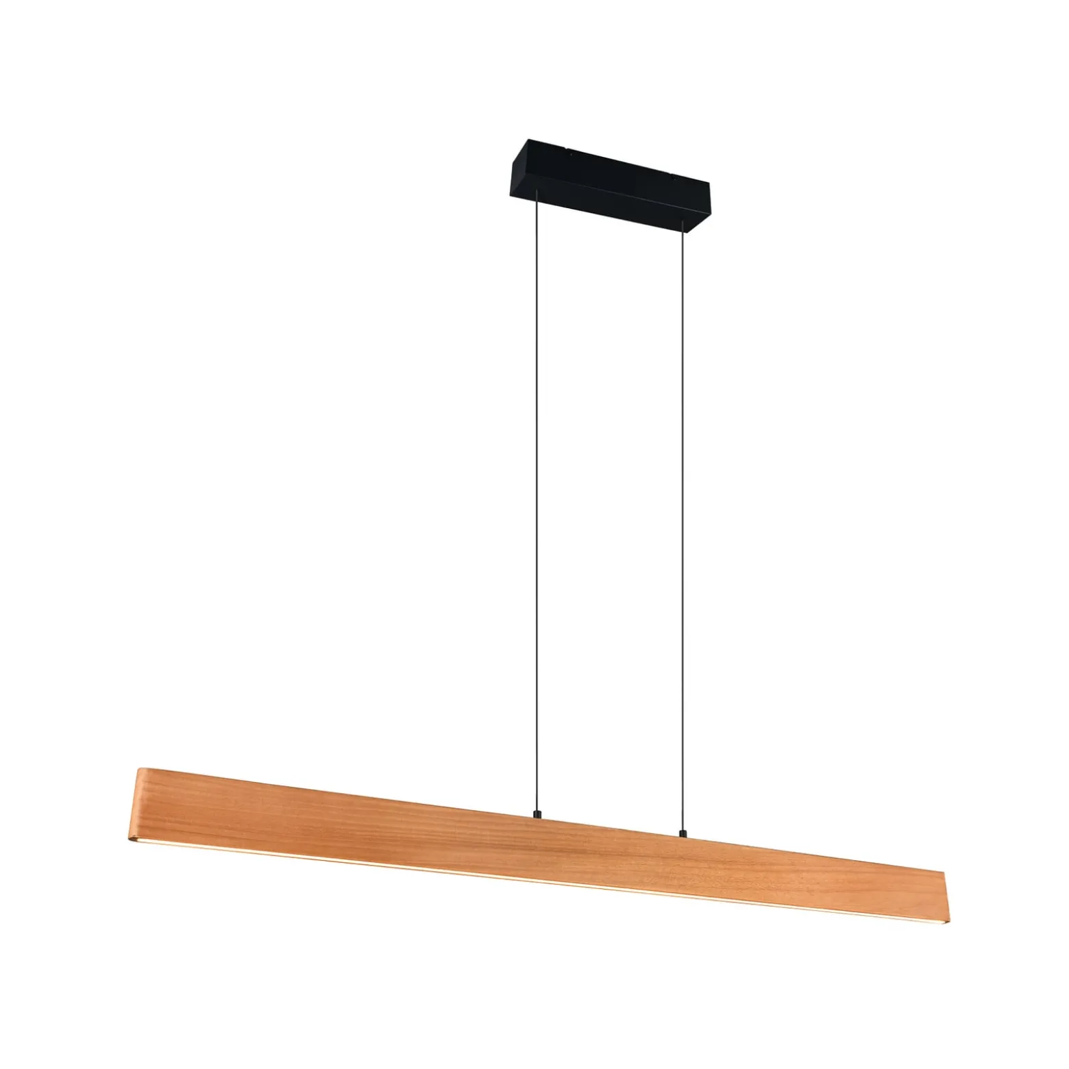 LED-Pendellampe Edgewood, Länge 150 cm, holzfarben Holz, CCT
