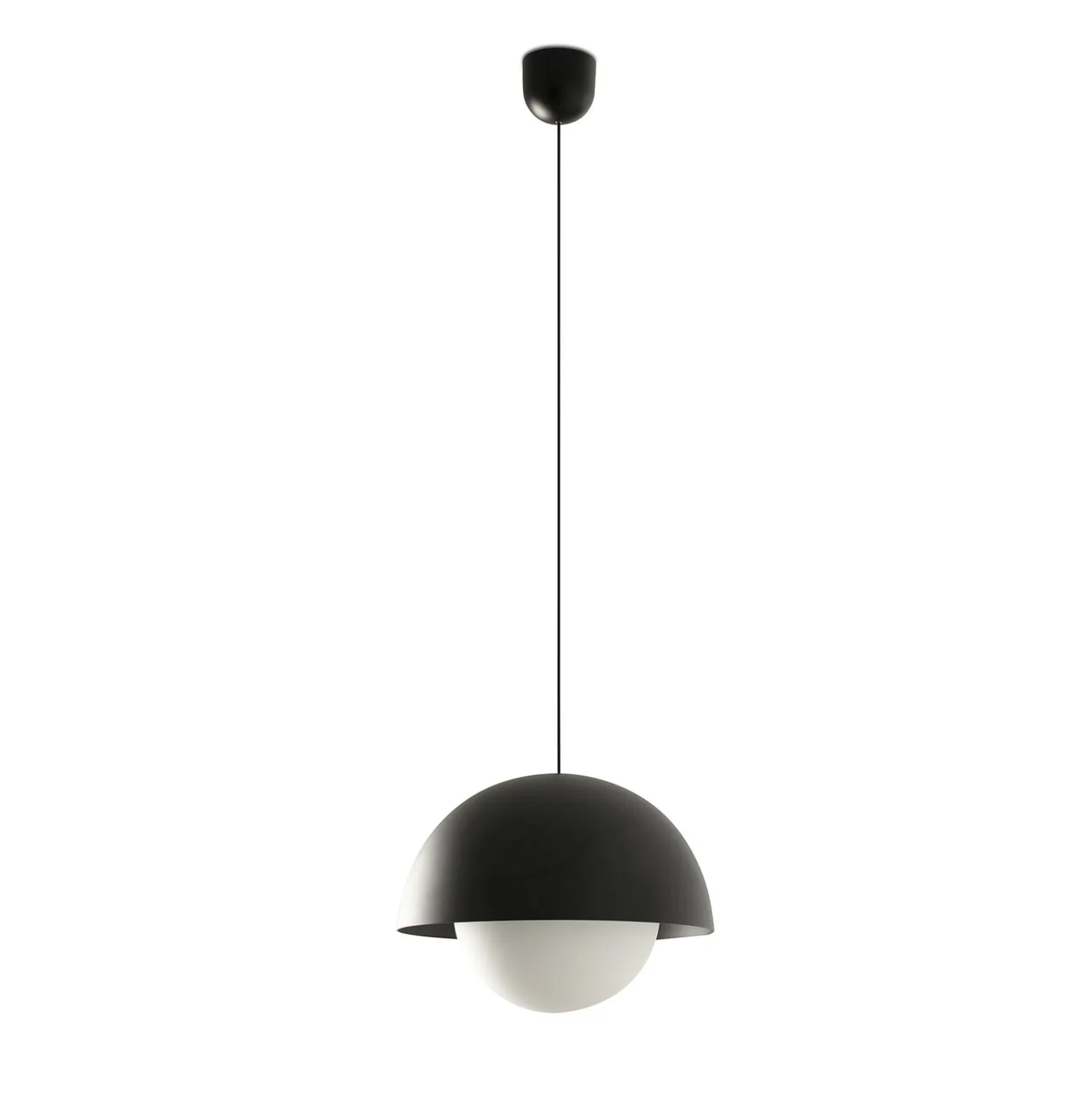 LED-Pendellampe Marisol, schwarz, Stahl/Glas, Ø 30 cm