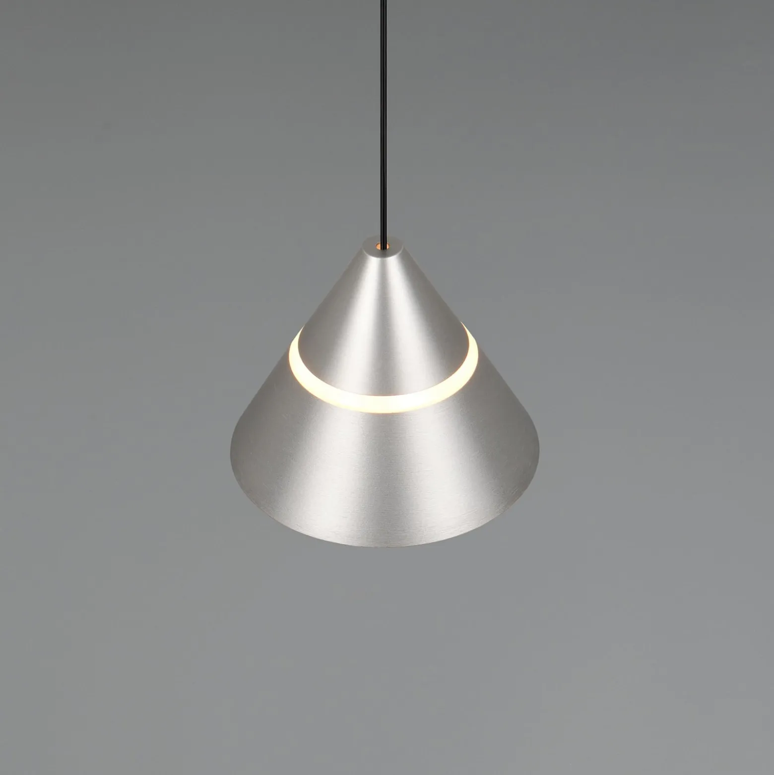 LED-Pendellampe Romeo, Ø 14 cm, nickelfarben, Metall, CCT