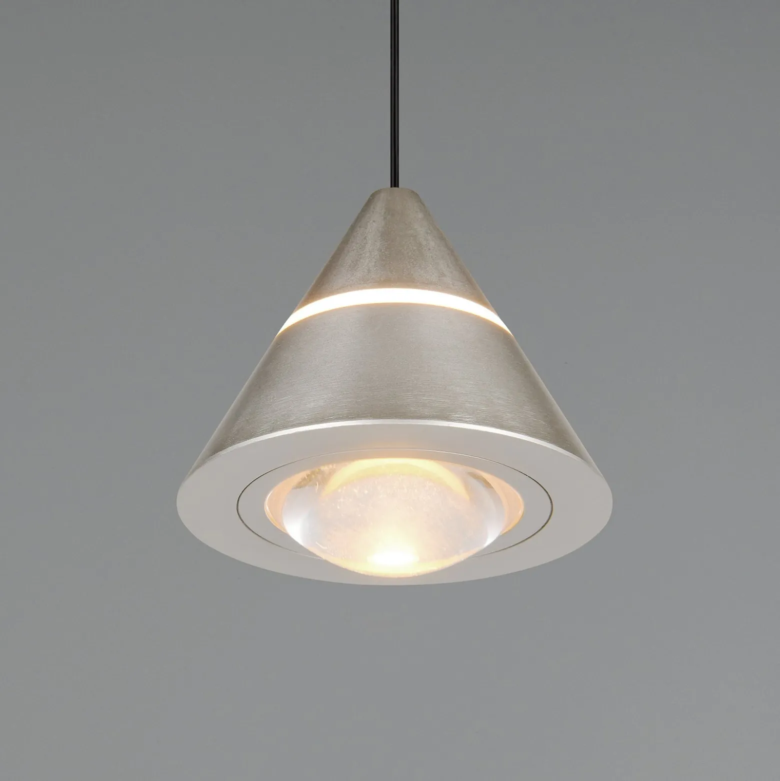 LED-Pendellampe Romeo, Ø 14 cm, nickelfarben, Metall, CCT