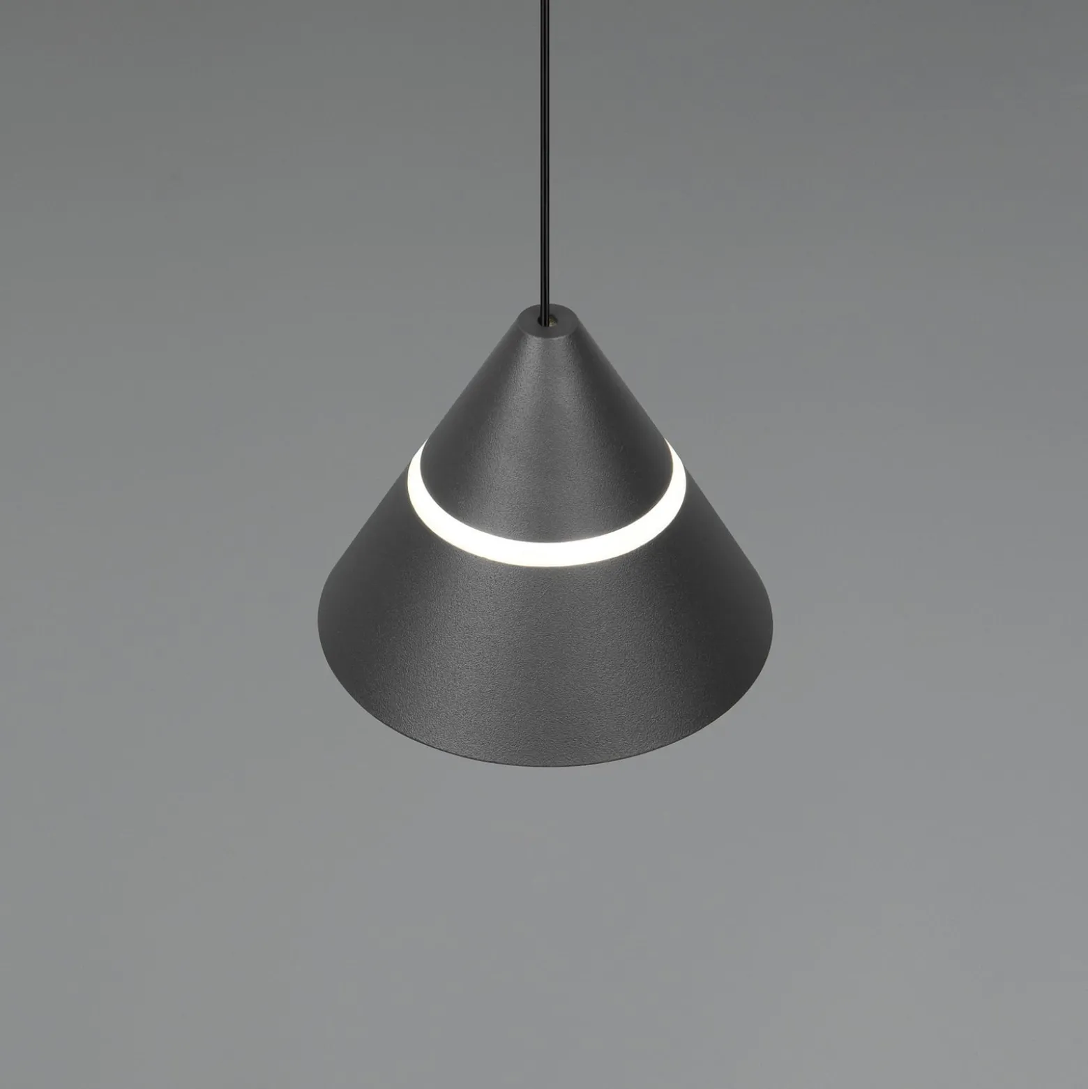 LED-Pendellampe Romeo, Ø 14 cm, schwarz, Metall, CCT
