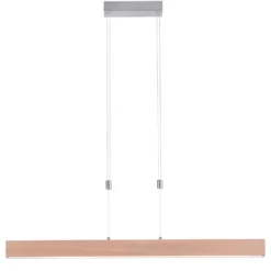 LED-Pendelleuchte Amanda in Holzoptik, dimmbar