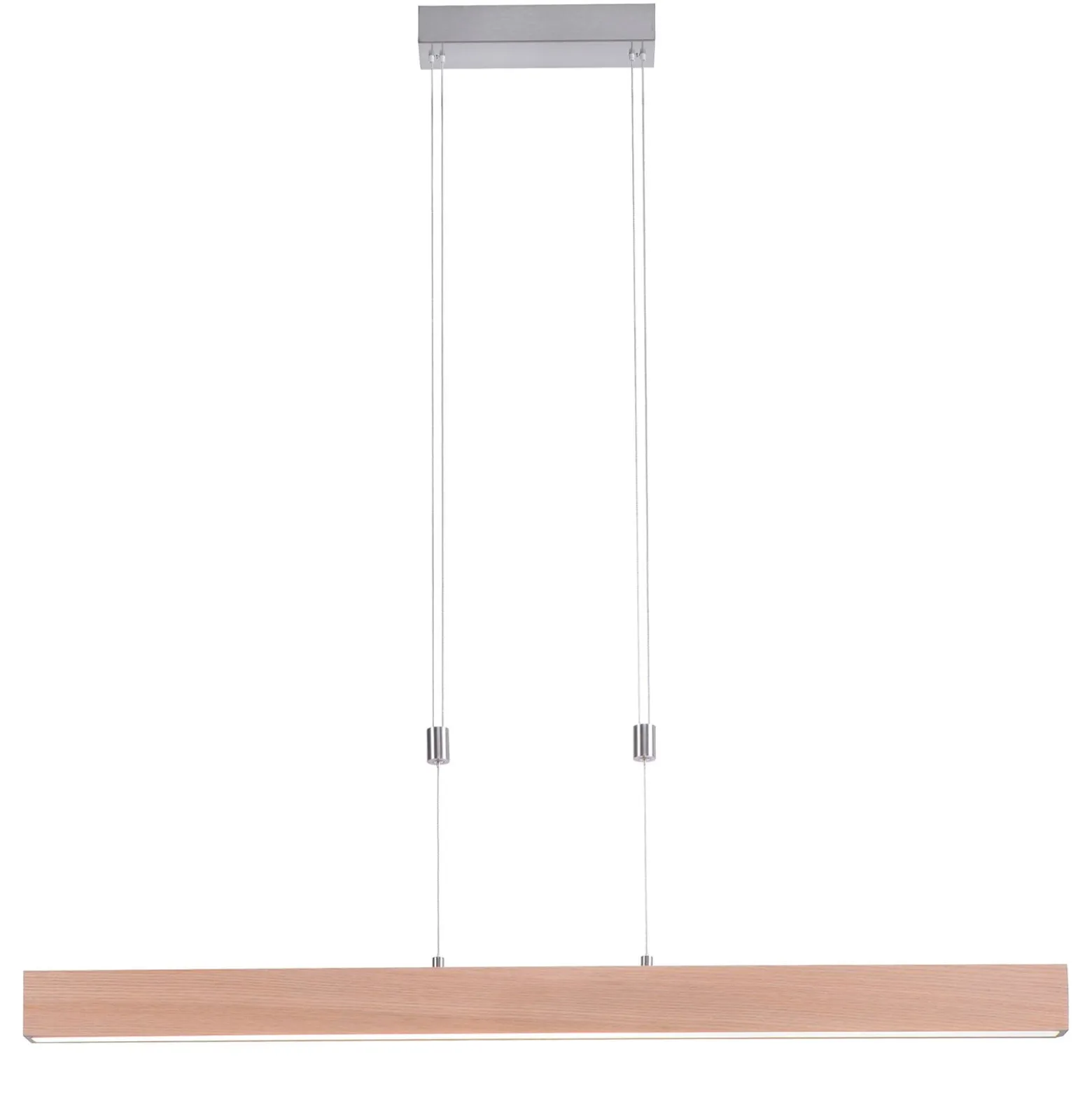 LED-Pendelleuchte Amanda in Holzoptik, dimmbar