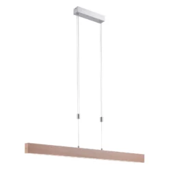 LED-Pendelleuchte Amanda in Holzoptik, dimmbar