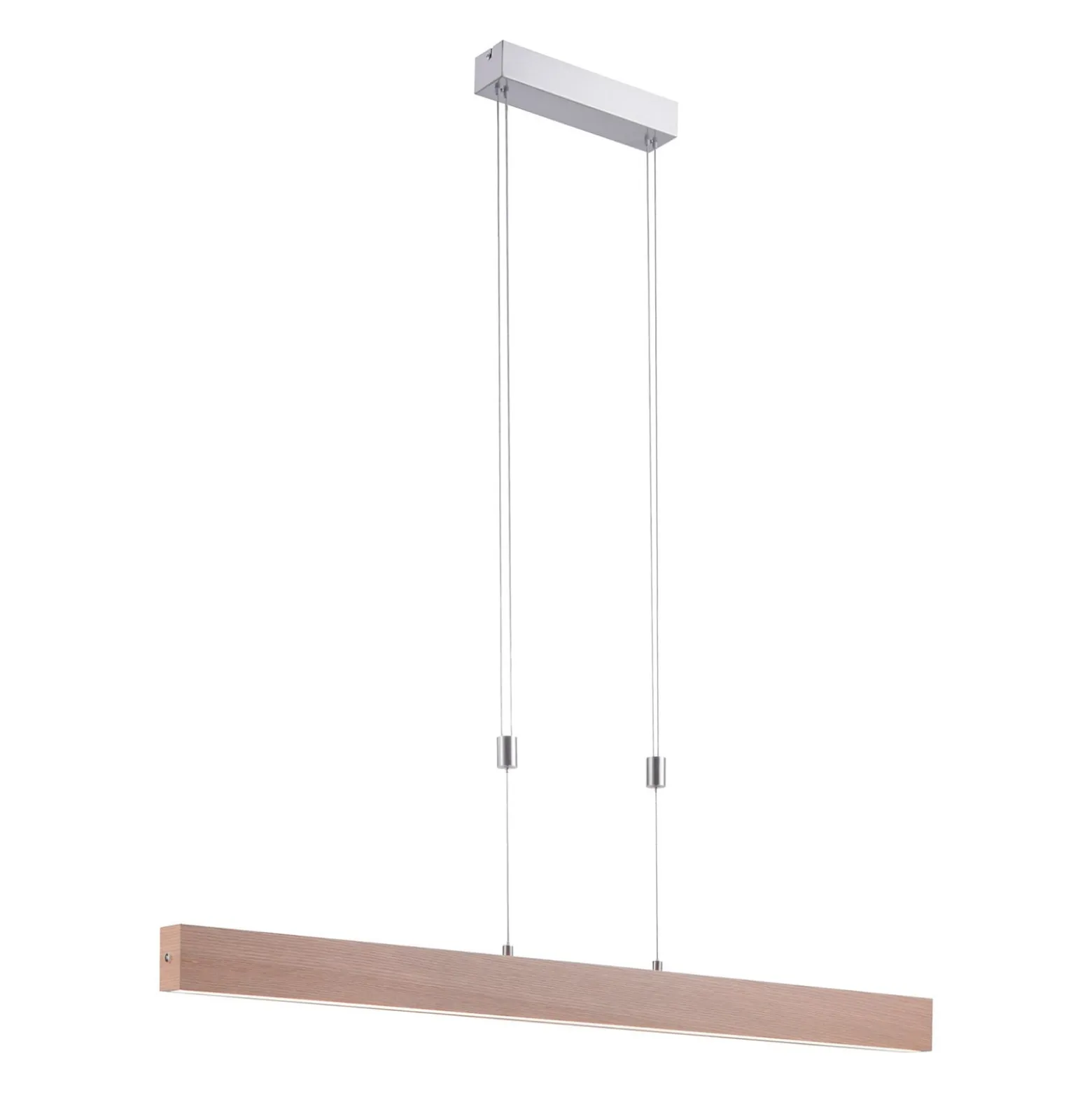 LED-Pendelleuchte Amanda in Holzoptik, dimmbar