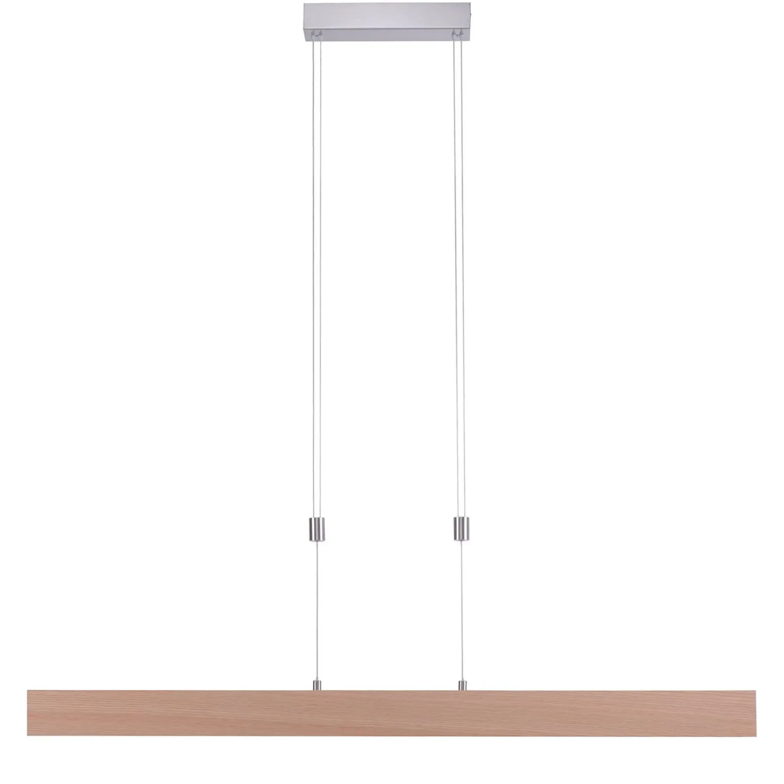 LED-Pendelleuchte Amanda in Holzoptik, dimmbar