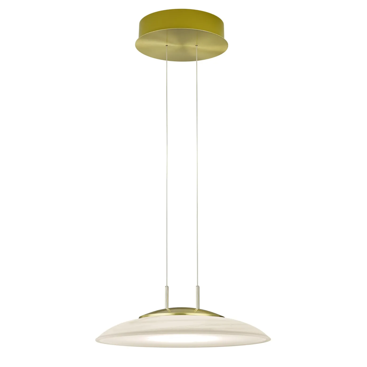 LED-Pendelleuchte Findus, messing matt/blank