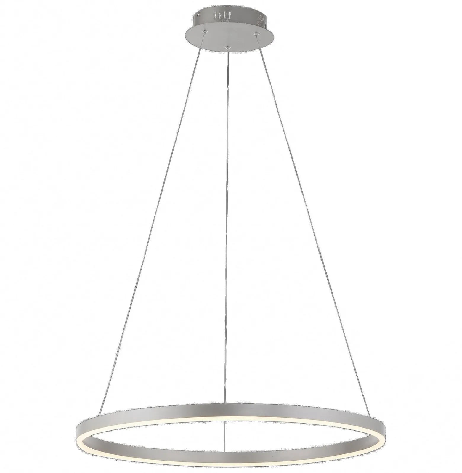 LED-Pendelleuchte Ritus, Ø 58,5cm, aluminium