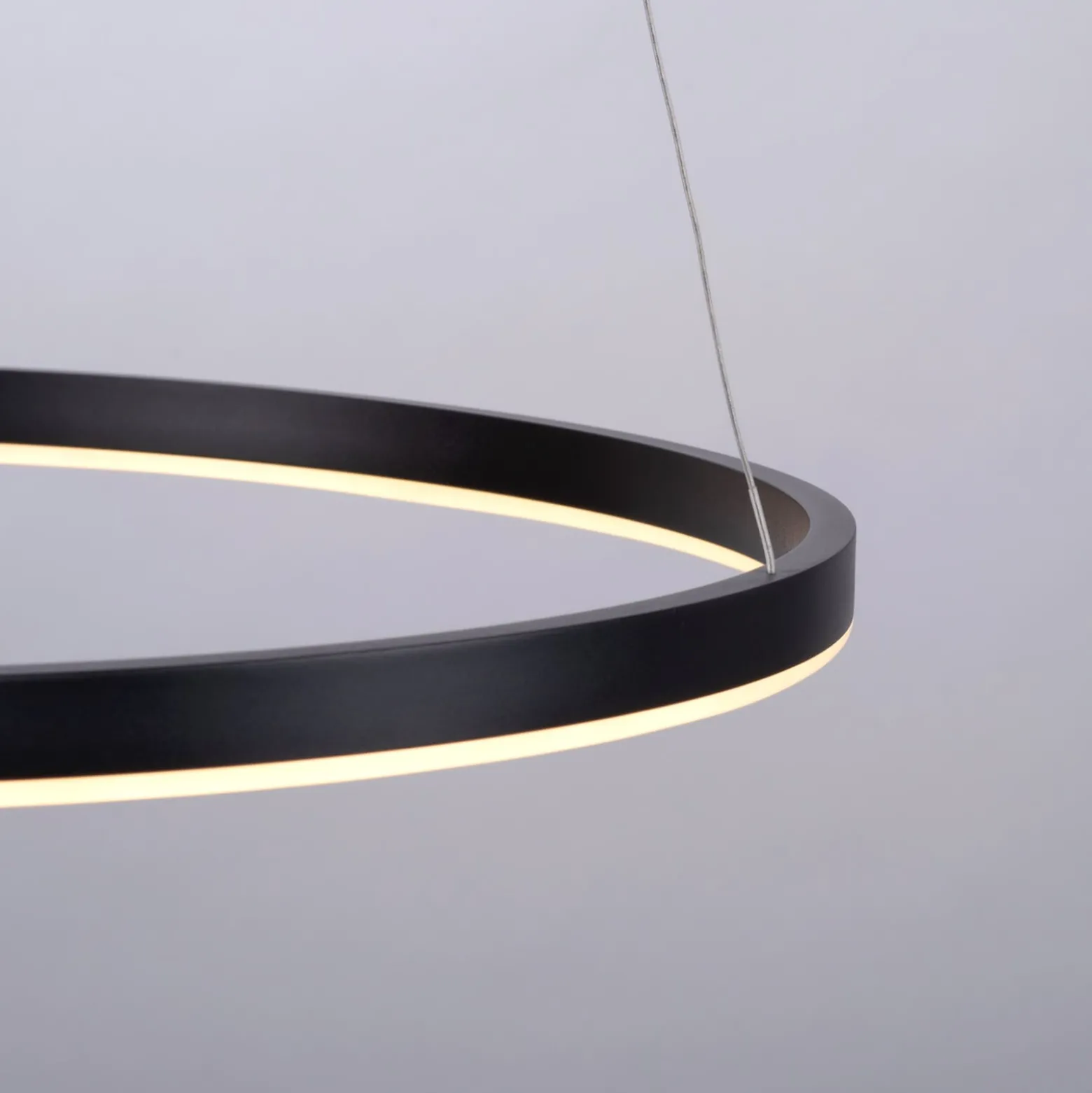 LED-Pendelleuchte Ritus, Ø 58,5cm, anthrazit