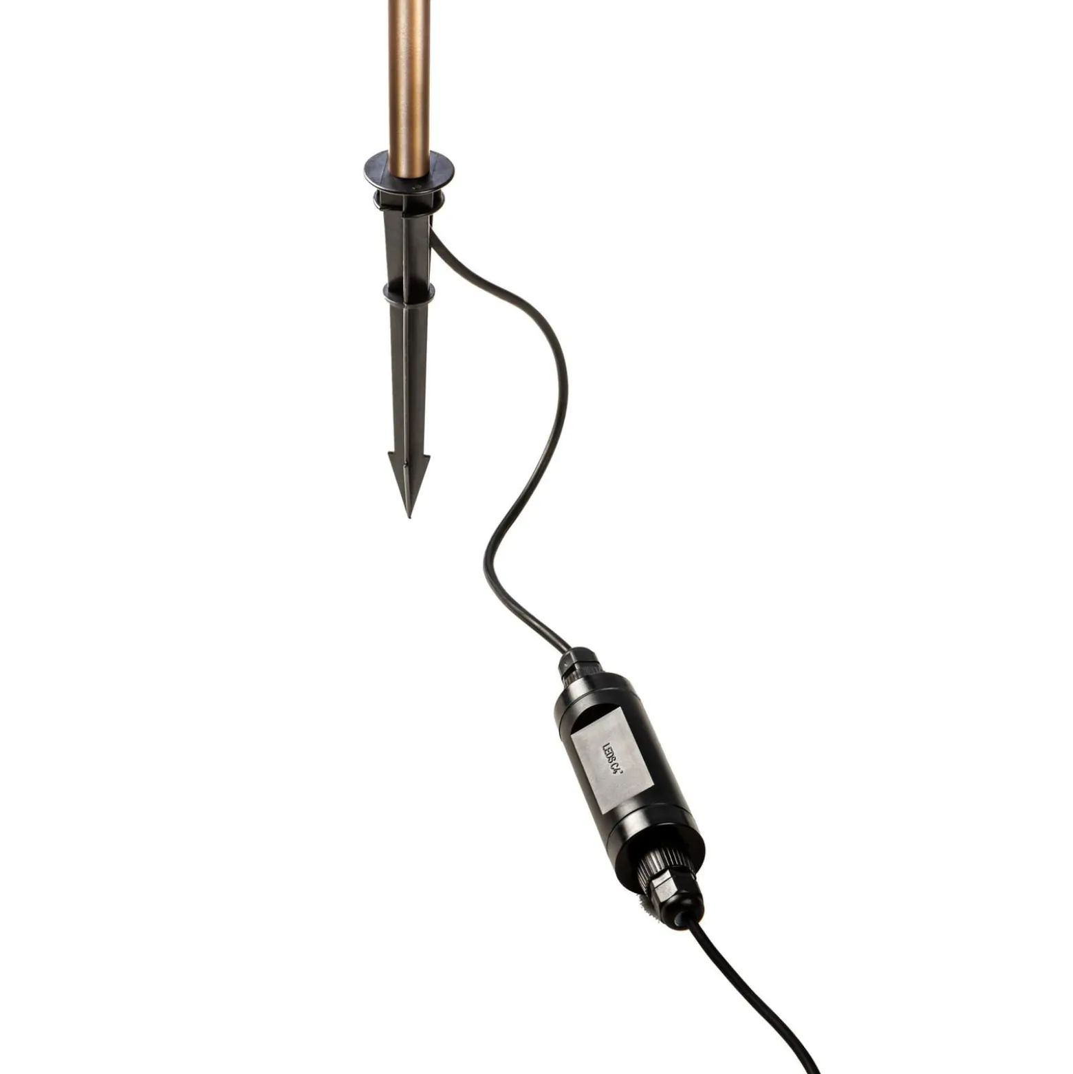 LEDS-C4 LED-Erdspießstrahler Juncus 1, braun, 2.700 K