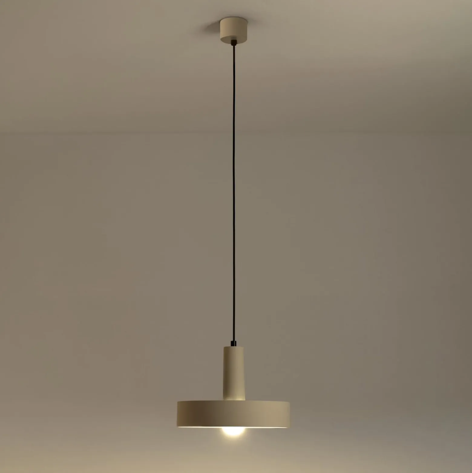 LEDS-C4 Pendellampe Keops 1, braun matt, Ø 28 cm, Aluminium