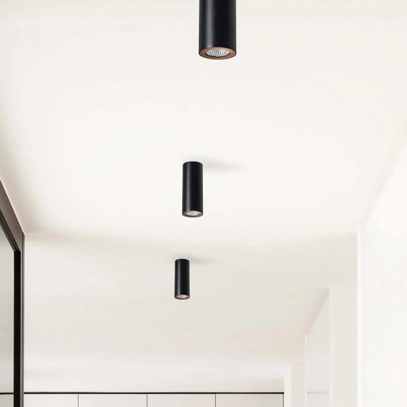 LEDS-C4 Pipe Deckenspot einflammig schwarz-gold