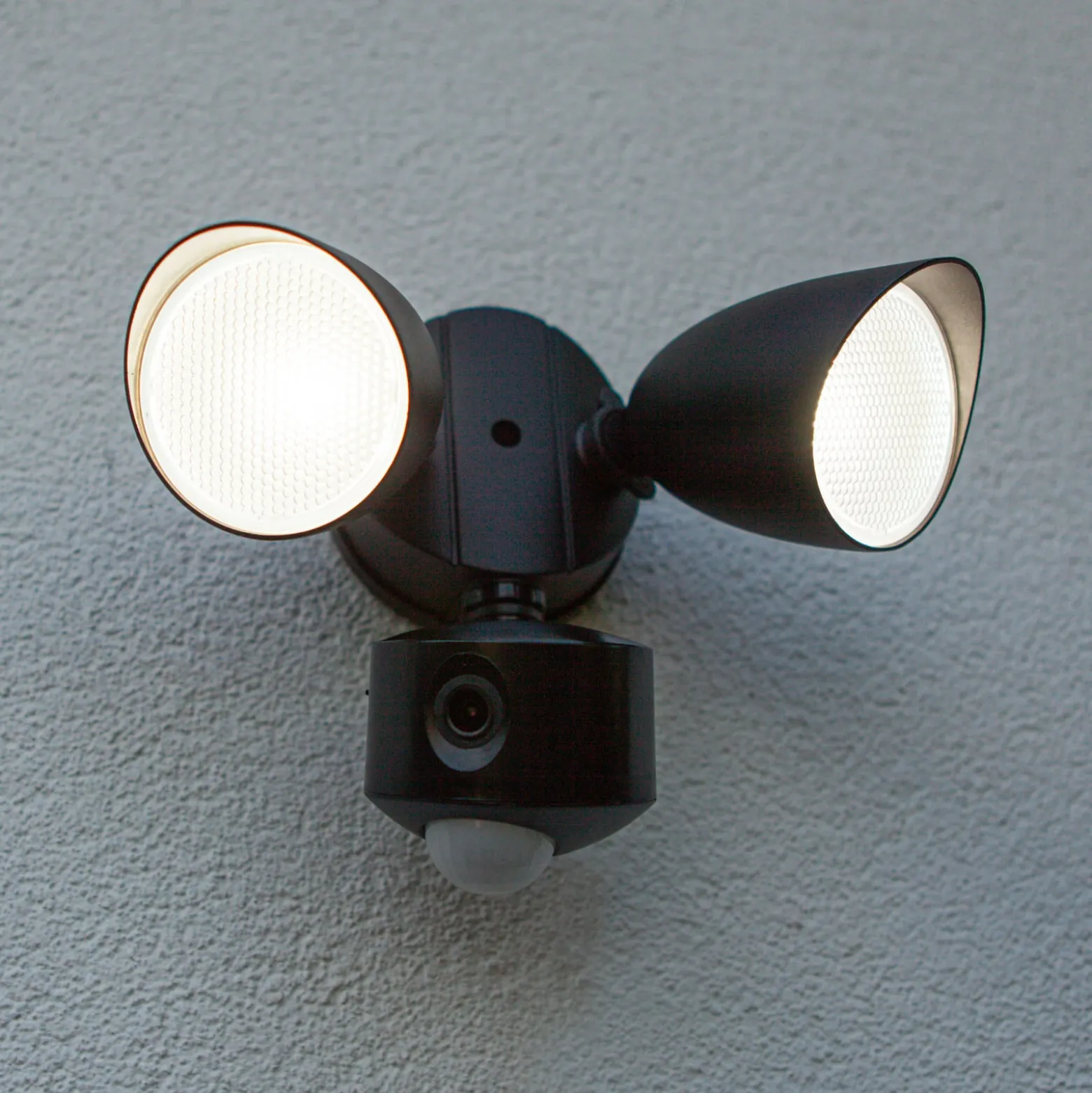 LED-Sensor-Außenwandstrahler SHRIMP schwarz 20 W 2-flg. IP54