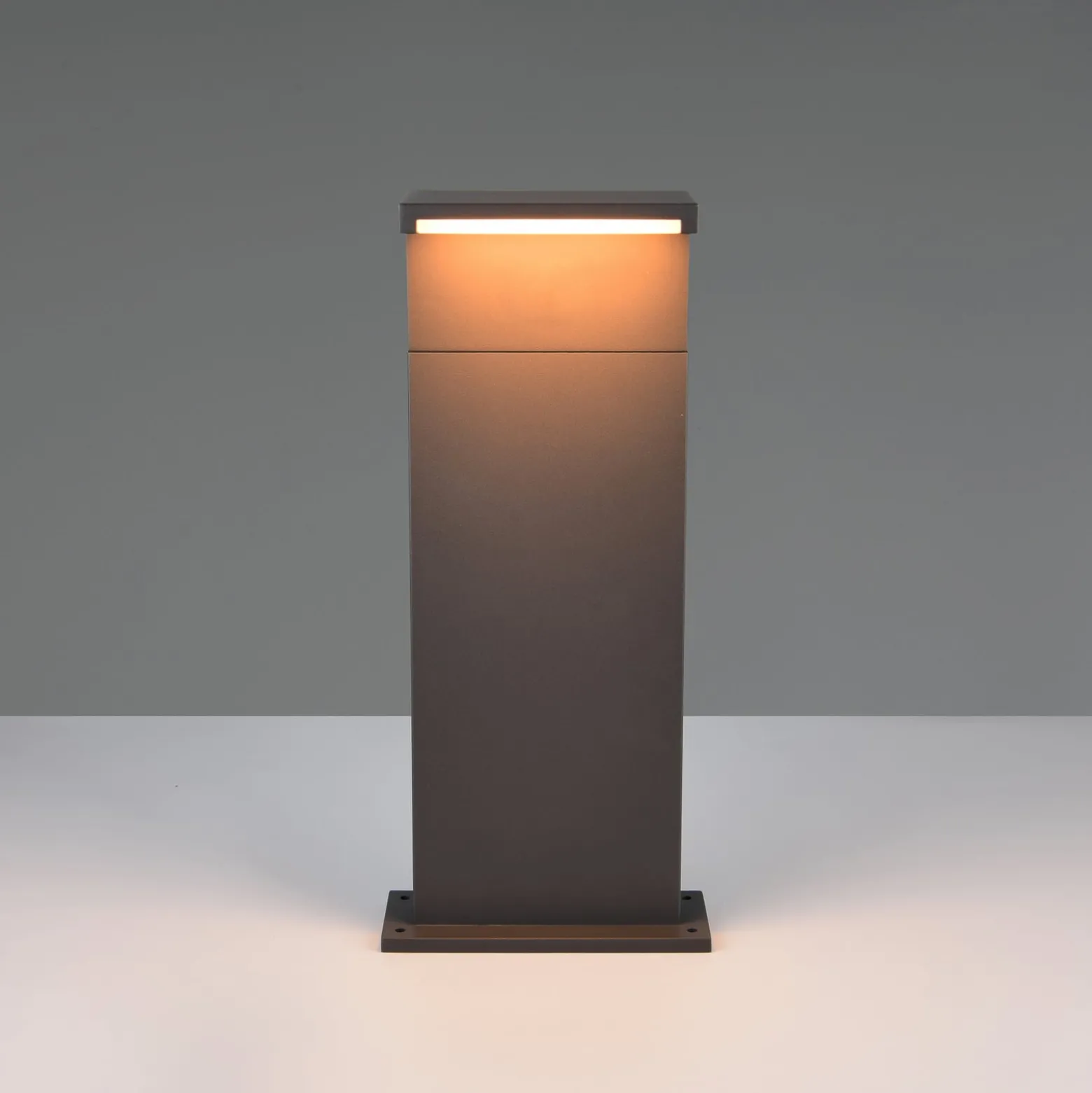 LED-Sockellampe Ravi, anthrazit, Höhe 50 cm, Metall, IP65