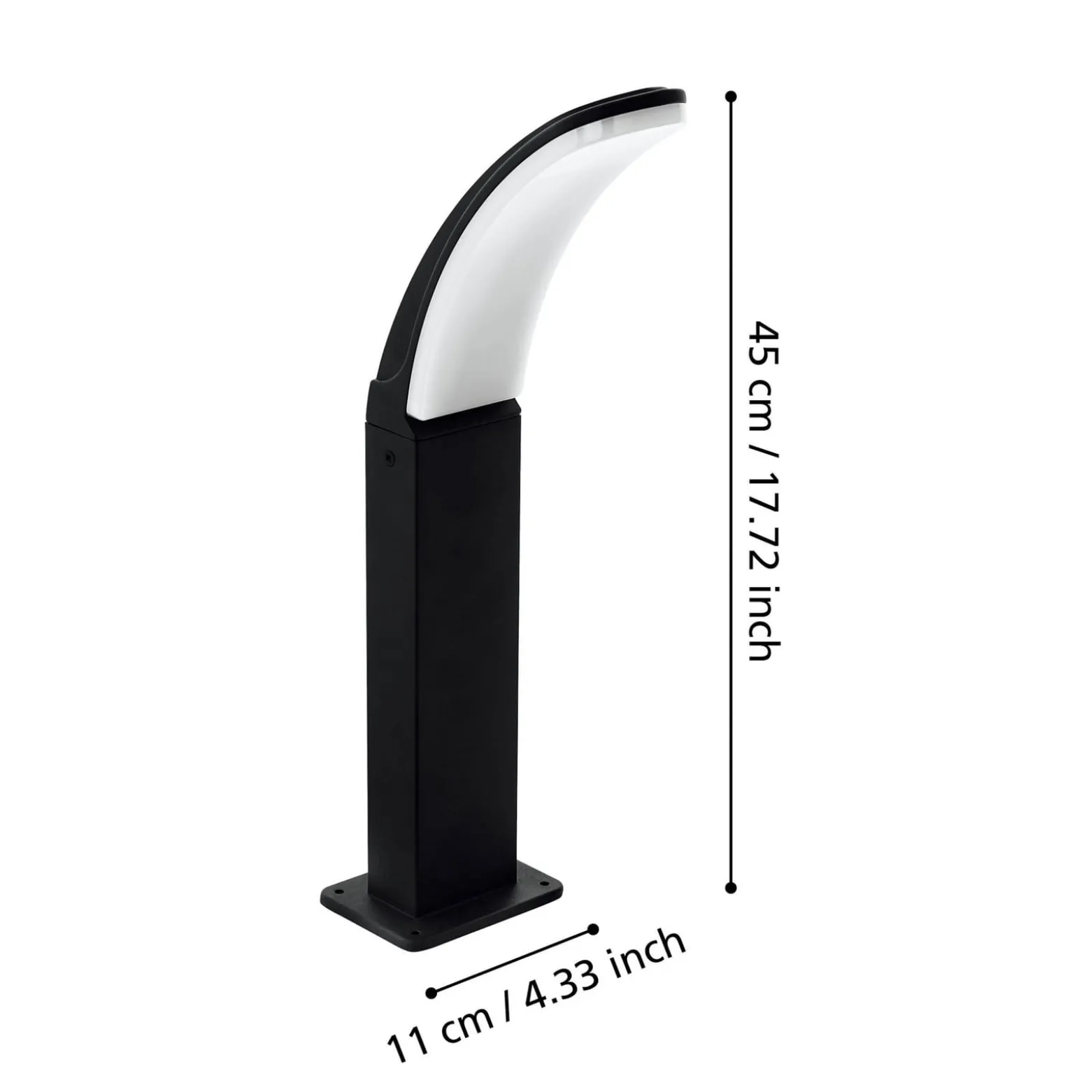 LED-Sockelleuchte Fiumicino in gebogener Form