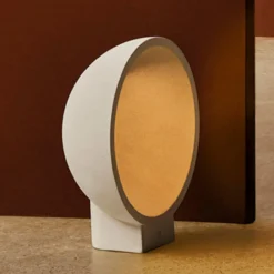 LED-Sockelleuchte Gaia, grau, Beton, Höhe 38,8 cm