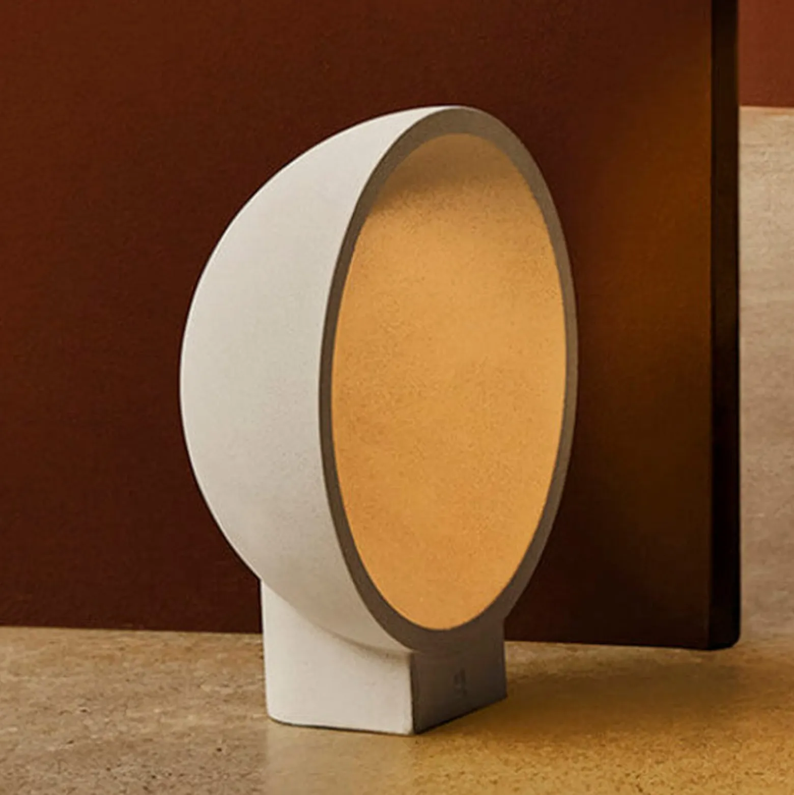 LED-Sockelleuchte Gaia, grau, Beton, Höhe 38,8 cm