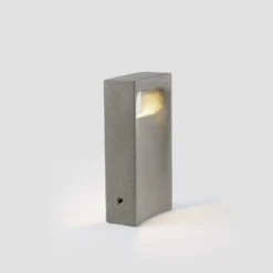 LED-Sockelleuchte Glint, 2700K, 40 cm, grau, Beton, IP55