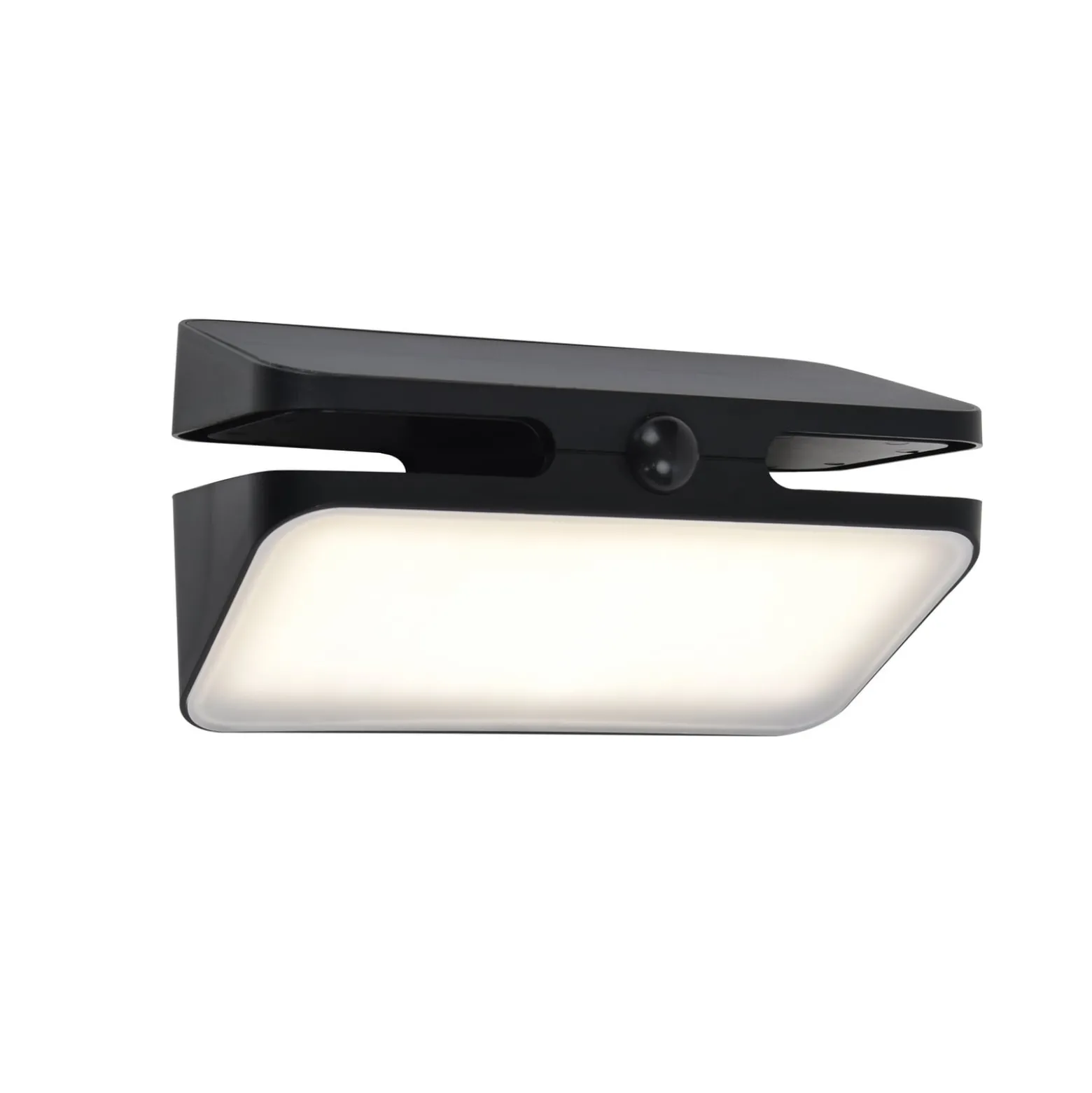 LED-Solar-Außenwandlampe AERO, schwarz, 21 cm, Sensor, IP54