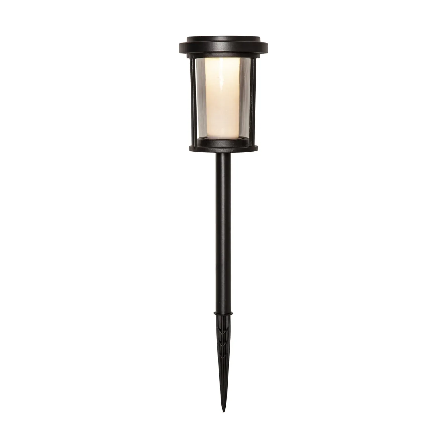 LED-Solar-Erdspießleuchte Alippa, schwarz, Höhe 44 cm Metall