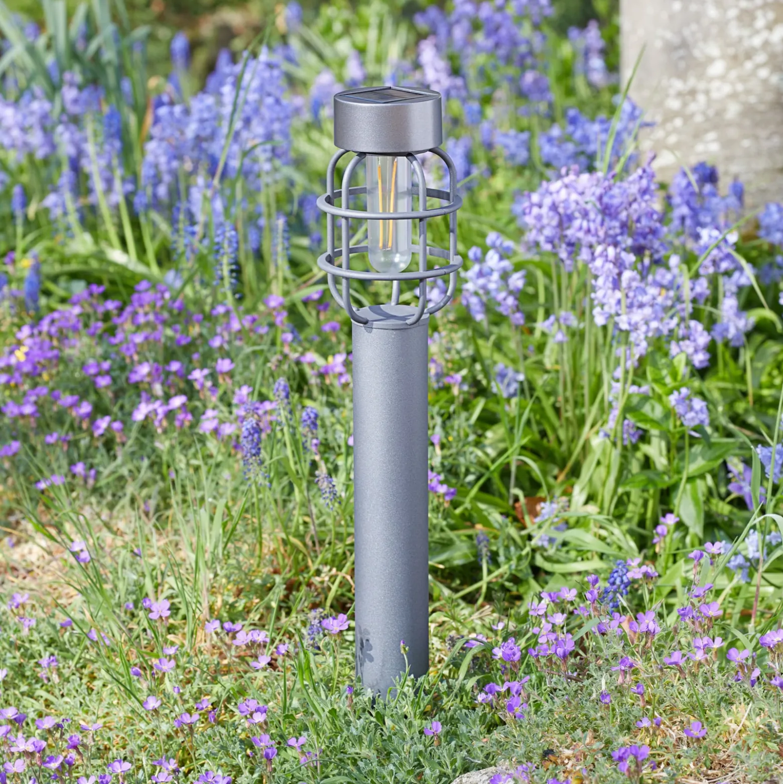LED-Solar-Erdspießleuchte Anglia, 2er-Set, anthrazit, IP44