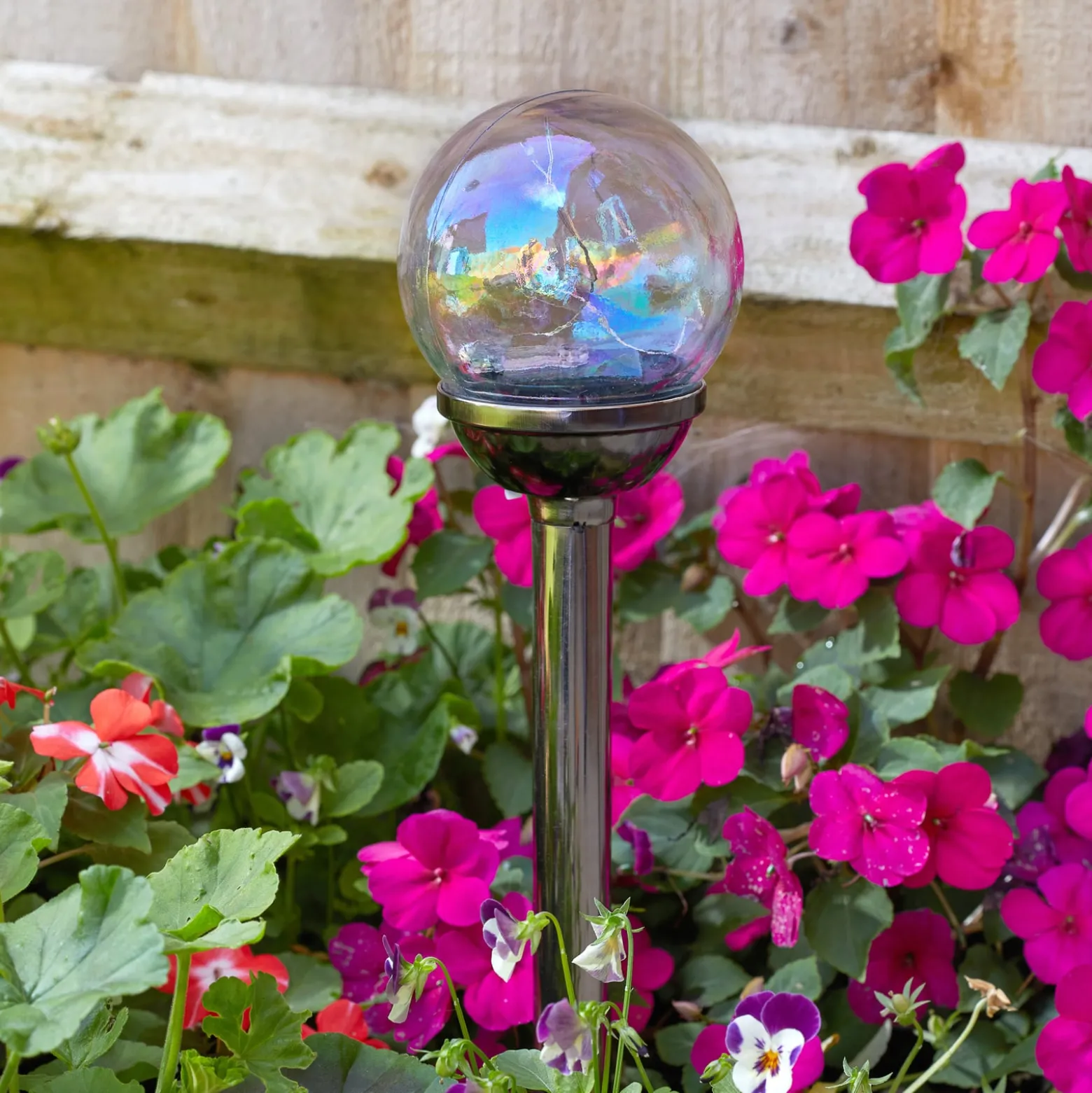 LED-Solar-Erdspießleuchte Firefly Opal, 4er Set, IP44