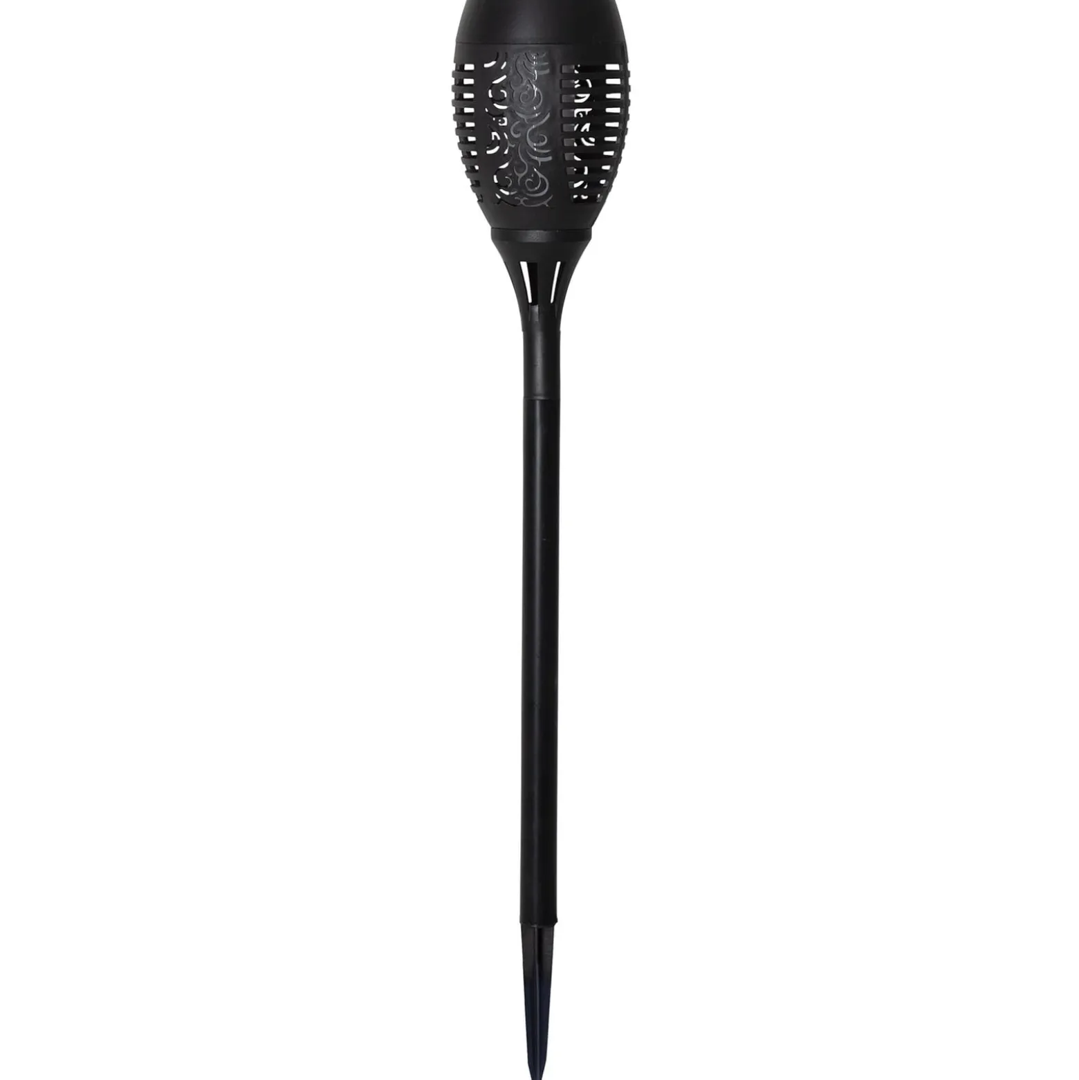 LED-Solar-Erdspießleuchte Flame, 2er-Set
