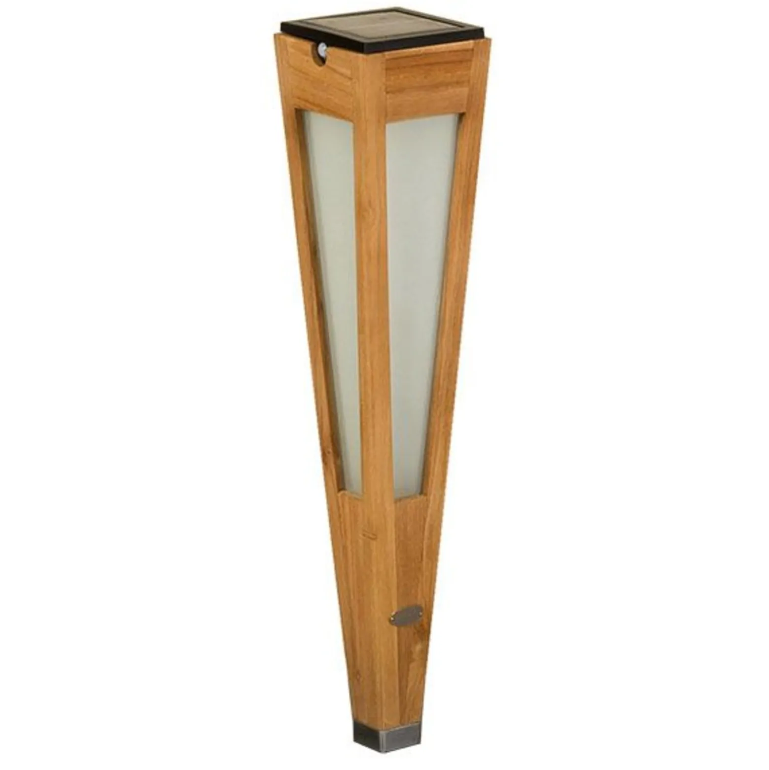 LED-Solarfackel Tecka mit Sensor, 52 cm, teak