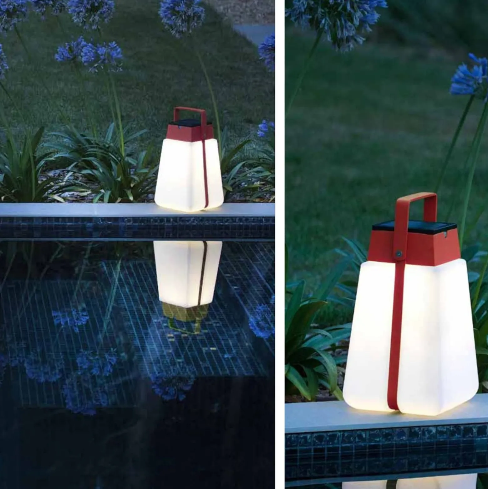 LED-Solarlaterne Bump 300 tragbar, rot