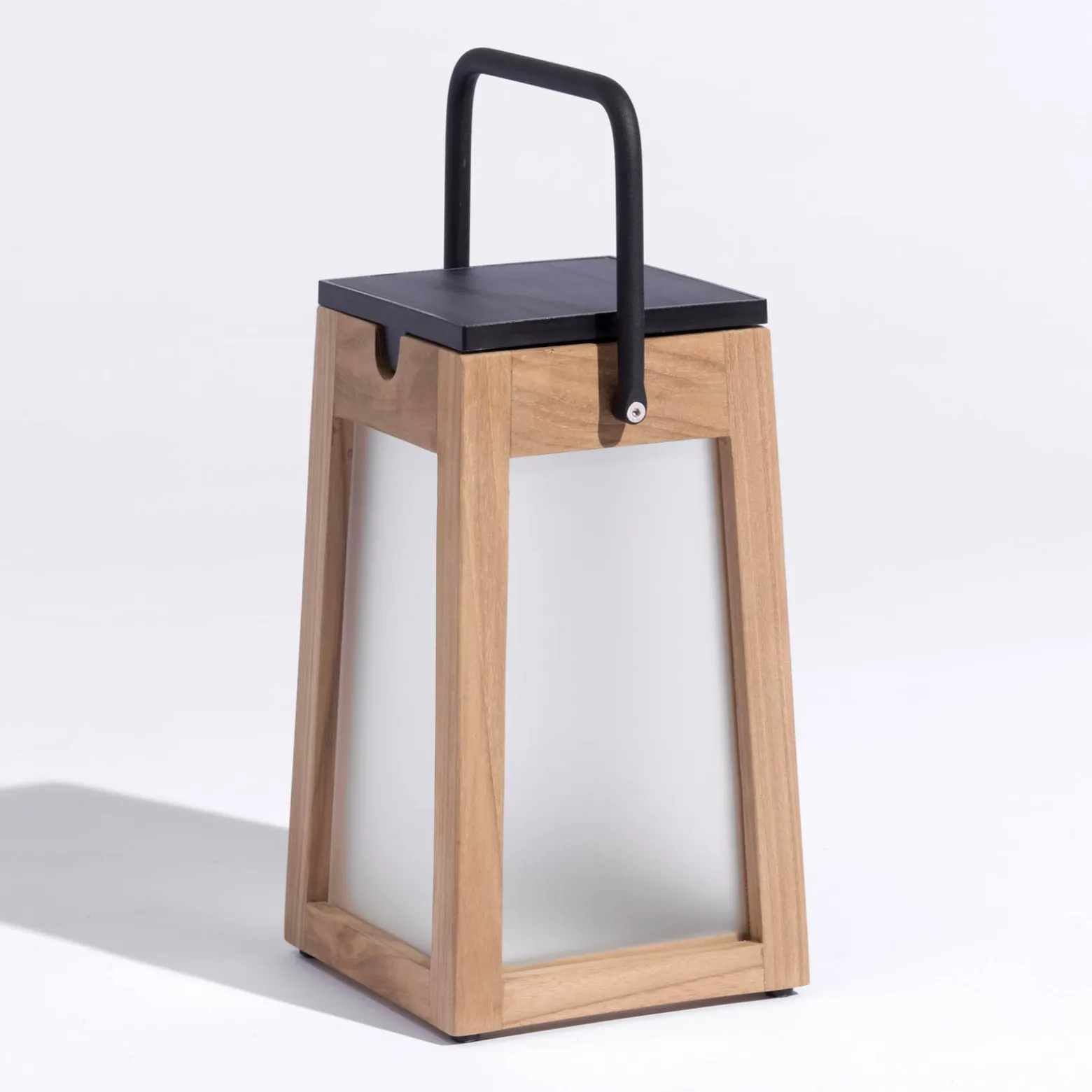 LED-Solarlaterne Tecka tragbar, teak 25 cm