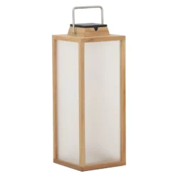 LED-Solarlaterne Tradition aus Teakholz Höhe 65 cm
