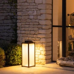 LED-Solarlaterne Tradition, corten, Höhe 65 cm